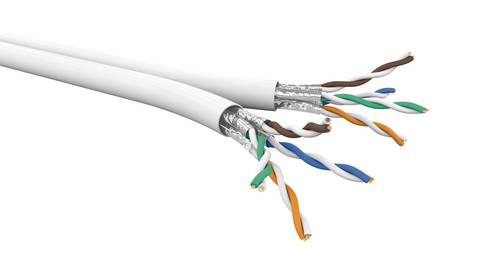 Cable CAT6A 2x4 pairs AWG23 U/FTP LSZH Dca, White (500 m drum)