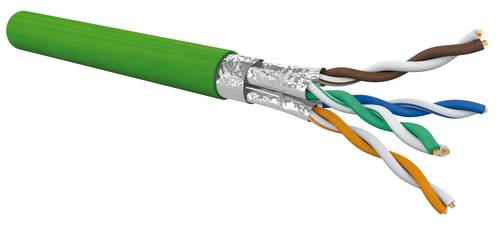 Cable CAT6A 4 pairs AWG23 F/FTP LSZH-FR B2ca, Green (500 m drum)