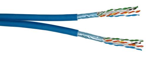 Cable CAT6 2x4 pairs AWG24 F/UTP LSZH Dca, Blue (500 m drum)