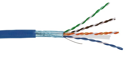 Cable CAT6 4 pairs AWG24 F/UTP LSZH Dca, Blue (1000 m drum)