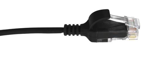 Pack of 10 RJ45 cords C6 U/UTP LSZH Ultra-Slim 50 cm, black