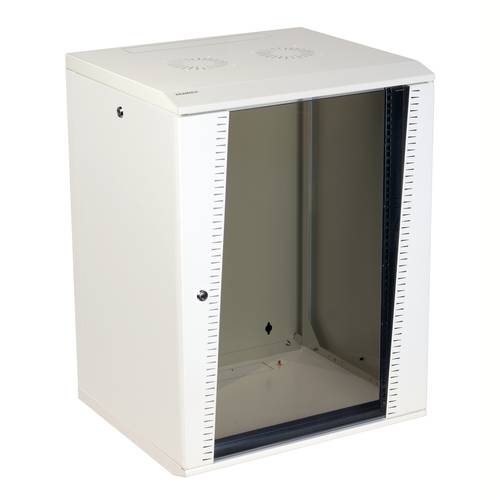 19'' Wallmount cabinet with sides access, EASEBOX 15U 600 mm width 500 mm depth - White