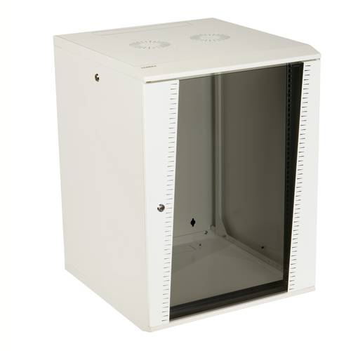 19'' Wallmount cabinet with sides access, EASEBOX 15U 600 mm width 600 mm depth - White