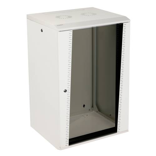 19'' Wallmount cabinet with sides access, EASEBOX 18U 600 mm width 500 mm depth - White