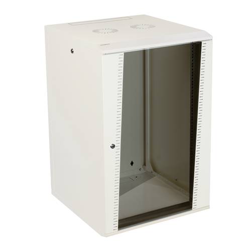 19'' Wallmount cabinet with sides access, EASEBOX 18U 600 mm width 600 mm depth - White
