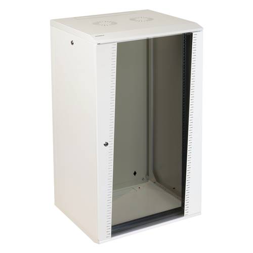 19'' Wallmount cabinet with sides access, EASEBOX 21U 600 mm width 500 mm depth - White
