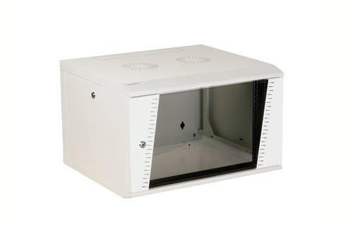 19'' Wallmount cabinet with sides access, EASEBOX 6U 600 mm width 500 mm depth - White
