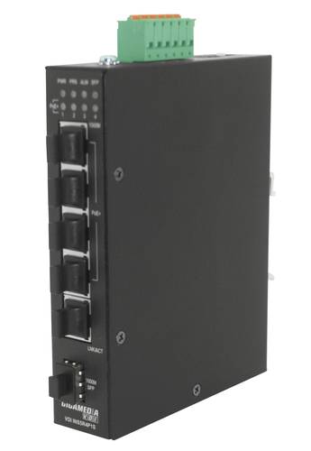 Unmanaged Industrial DIN RAIL Switch 5-port Gigabit inc. 4 PoE+ (120W) + 1 SFP