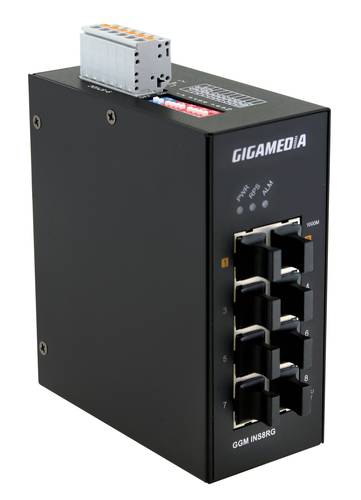 Unmanaged Industrial DIN RAIL Switch 8-port Gigabit