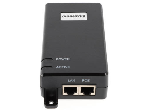 60W PoE injector, 802.3AF / 802.3AT and 802.3BT compliant, for indoor use, plastic case. PSE 48V 1100mA 1x DATA IN - 1x DATA + PoE OUT (RJ45). Ease the installation of your high-consuming PoE devices.