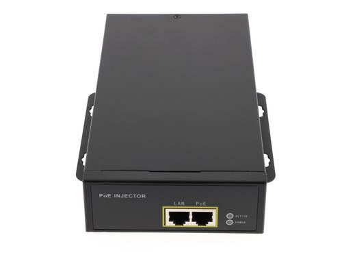 90W PoE injector indoor use, metal case 802.3BT PSE 48V 1750mA 1x DATA IN - 1x DATA + PoE OUT (RJ45)