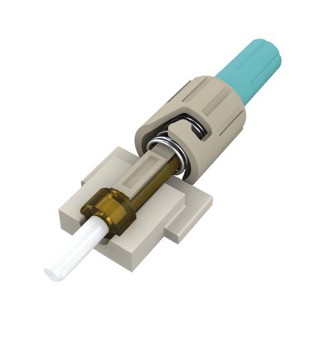 ST FAST field installable 900µm multimode OM3 connector + assembly tool, no epoxy/no polishing, ceramic ferule