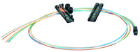 1mm Fanout up to 6 fibers, L=90cm, with coloured tubes following IEC 60304 chart