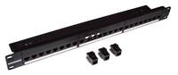 1U panel 24 ports equipped with 24 RJ45 CAT6 CAD/110 unscreened jacks