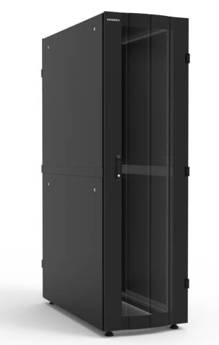19'' Servers floor standing cabinet GIGARACK S250 42U 600 x 1200 mm front simple perforated door / rear simple perforated door - Black