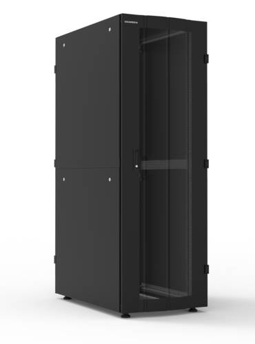 19'' Servers floor standing cabinet GIGARACK S250 42U 600 x 1200 mm front simple perforated door / rear double perforated door - Black