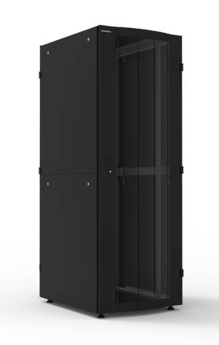 19'' Servers floor standing cabinet GIGARACK S250 47U 800 x 1000 mm front simple perforated door / rear double perforated door - Black