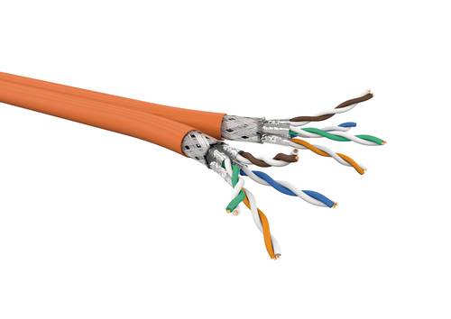 Cable 2 x 4 pairs CAT7 S/FTP LSHF Orange (500 m drum)