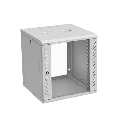 19'' Wallmount cabinet with sides access, MODULBOX 12U 600 mm width 600 mm depth - Grey