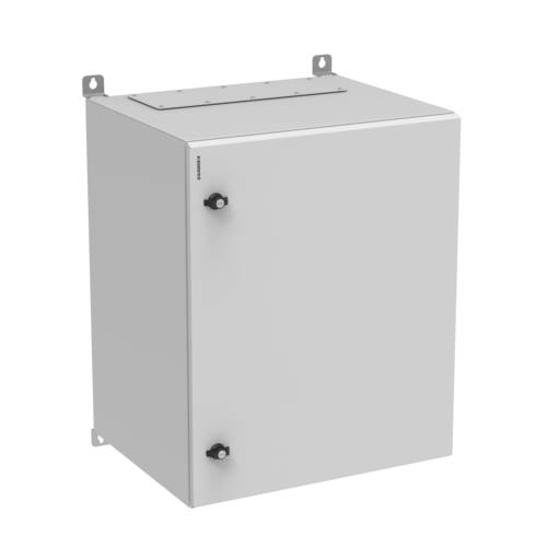 19'' Wallmount cabinet single section, IPBOX 15U 600 mm width 500 mm depth, metal door - Grey