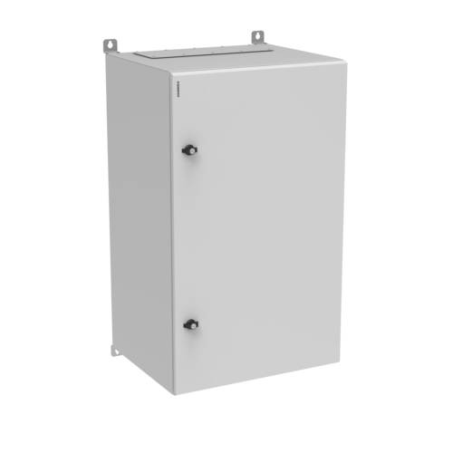 19'' Wallmount cabinet single section, IPBOX 21U 600 mm width 500 mm depth, metal door - Grey