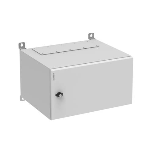 19'' Wallmount cabinet single section, IPBOX 6U 600 mm width 500 mm depth, metal door - Grey
