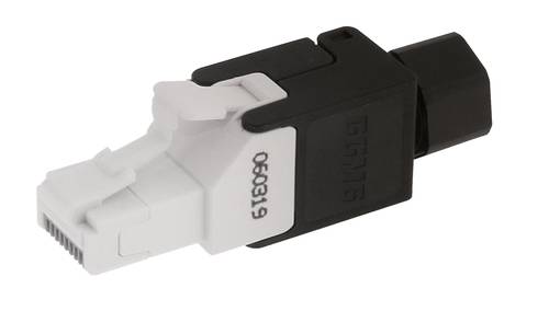 NEW FIELD PLUG CATEGORY 6 5G ISO/IEC 11801 CLASS E UTP 4PPOE COMPLIANT TOOLLESS T568 A/B WIRING IP20 UNSHIELDED