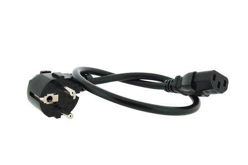 Power cord Schuko / IEC C13 (16 A / 250 V) - HO5VV-F 3G1.5 mm² - 0,5 m - Black