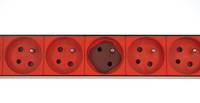 19'' PDU 9 UTE locking sockets 16 A - 250 V equipped with power cord H05VVF 2 m - 3 x 1.5 mm² with Schuko plug 16 A - 250 V - Black