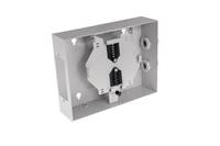 6-8 FO wall mount metal box, for SC/ST/LC/FC simplex or duplex adapters in multimode or singlemode + 12FO fusion splice tray