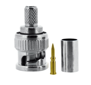 PACK OF 10 MALE BNC CRIMP KX6A 75 OHMS