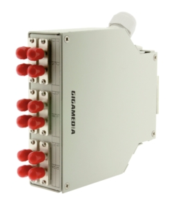 Boîtier optique RAIL DIN équipé 6 raccords SC vers ST duplex multimode +cassette