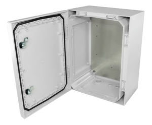 Coffret optique en polycarbonate IP66/IK10 + accroches rail DIN