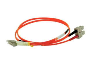 LC/SC OM2 50/125 µm duplex 5 m patchcord, LSZH Ø3 mm jacket, orange colour