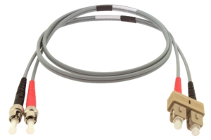 ST/SC OM3 50/125 µm duplex 7 m patchcord, LSZH Ø3 mm jacket, aqua colour