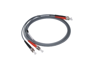 ST/ST OM3 50/125 µm duplex 1 m patchcord, LSZH Ø3 mm jacket, aqua colour