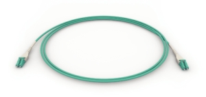 Jarretière optique duplex OM4 violette LC/LC uniboot à polarité réversible 10 m