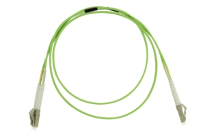 LC/LC OM5 50/125 µm duplex 5 m patchcord, LSZH Ø1,8 mm jacket, lime green colour