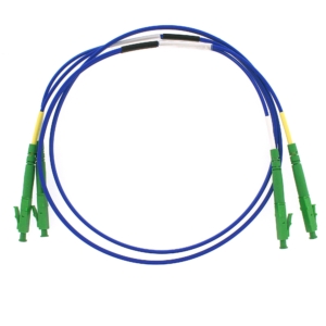 Singlemode G657A2 duplex yellow patchcord, LC/APC to LC/APC 1M