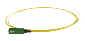 SC/APC singlemode G657A2 semi-tight buffer easy-strip pigtail, 1 meter, yellow
