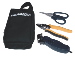 Kit de préparation fibre optique (pince à dénuder, ciseaux, pince à dégainer)