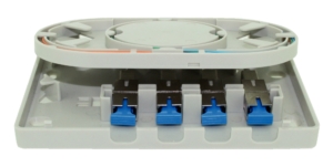 4 SC simplex empty wall-mount termination box, IP20