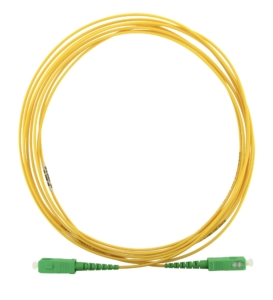 G652D SC/APC-SC/APC simplex patchcord, 4 meters, Ø 2 mm, yellow colour