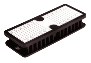 Support d&rsquo;épissures (fusion) pour 2 x 12 fibres optiques, couleur noire