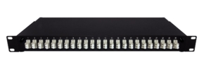 INITIO preloaded patchpanel with 24 LC duplex multimode adapters + splice tray