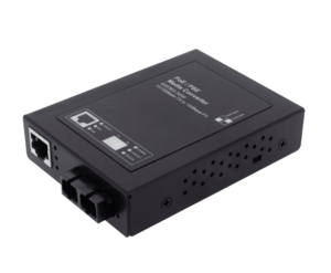 Convertisseur de Média 100FX Multimode SC vs 10/100TX PoE+
