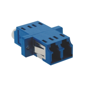 Raccord monomode LC duplex, corps plastique, couleur bleue, centreur céramique