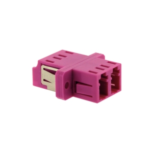 Raccord multimode LC duplex, corps plastique couleur violette centreur céramique