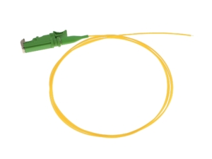 E2000/APC singlemode OS2 semi-tight buffer easy-strip pigtail, 1 meter, yellow