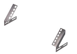 Lot de 2 supports 19″ arrière 2U – Acier zingué